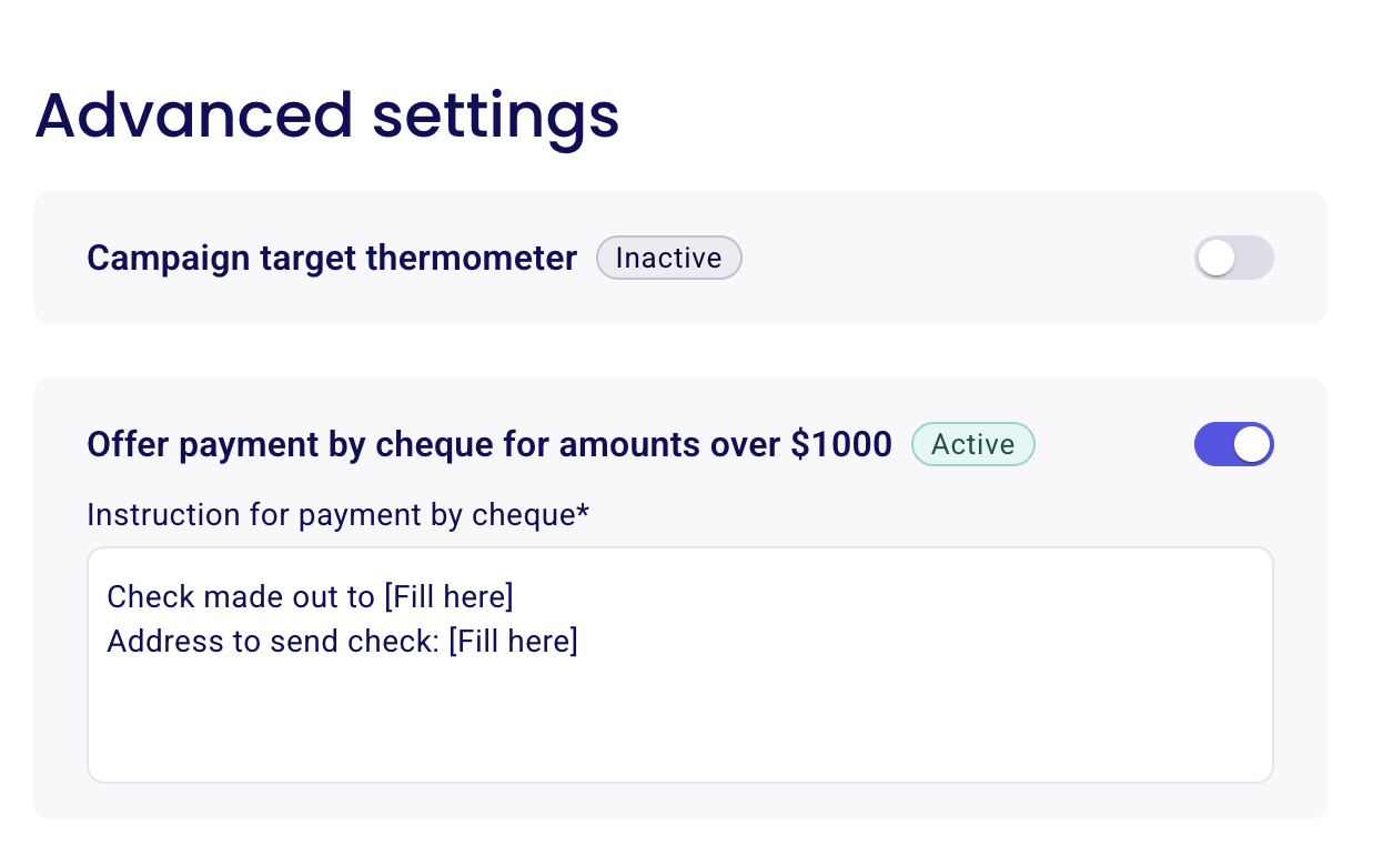 Check payments: Enabling check as a payment method on your form